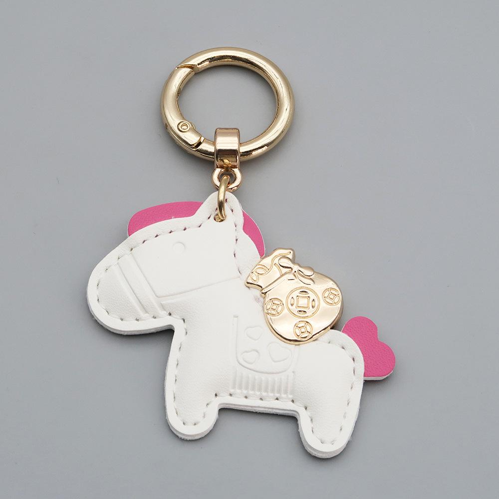 Instant Money Cartoon Pony Pendant Keychain for Couples