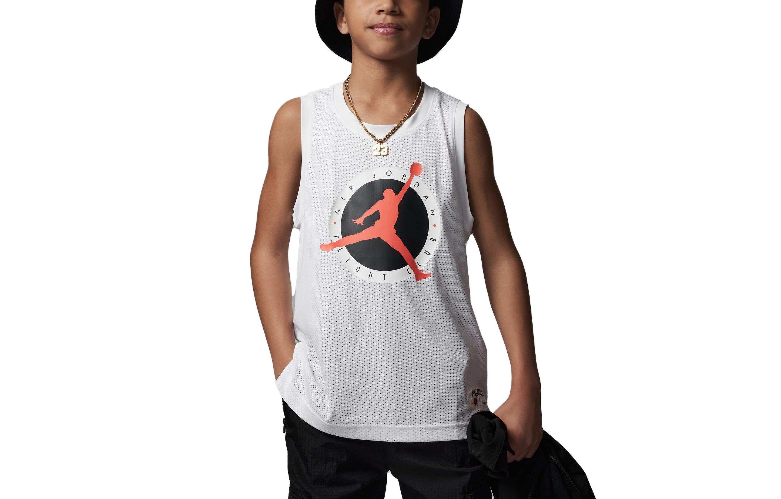 Jordan Kids Casual Sportswear Crew Neck Moderate FQ0763-100 L