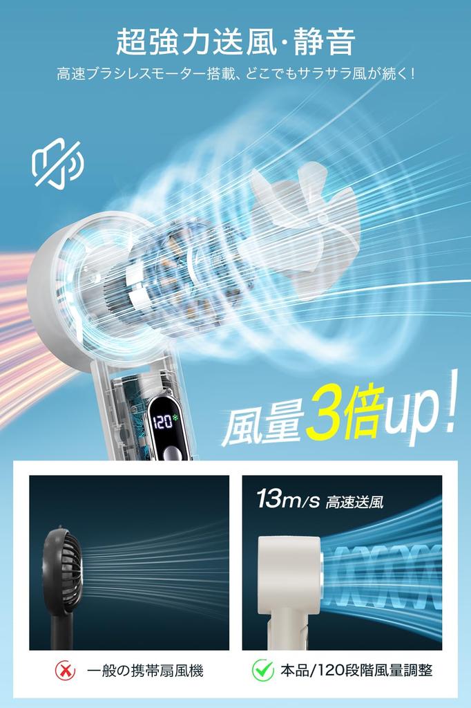 Handheld Fan with Cooling Plate [2026 New Model - Smartphone Charging Compatible] Portable Fan, 1-Second Instant Cooling, 5000mAh High Capacity, 6-in-