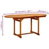 Vidaxl Garden Dining Table, (120-170)X80X75 Cm, Acacia Wood
