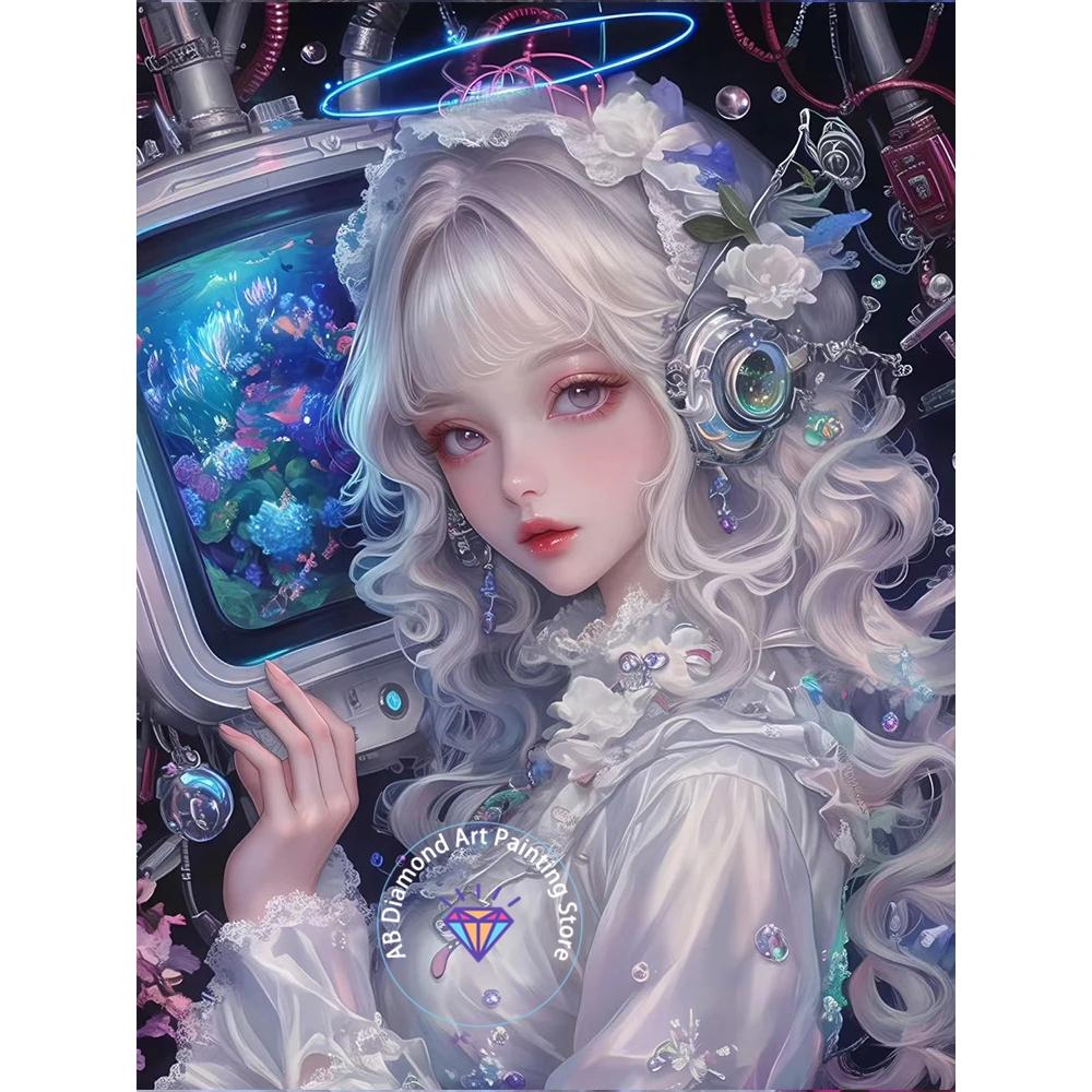 2026 New Handmade DIY Cartoon Girl Diamond Painting Kits Picture Cross Mosaic Home Decoration 5d Diy Gifts