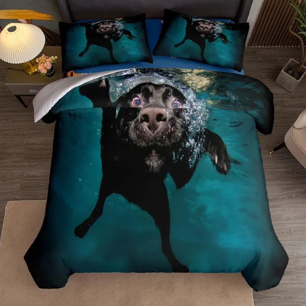 

Постельное белье Cloudboi Dog Art Комплект пододеяльника Король Королева Двуспальный Полуторный Двуспальный Односпальный Размер EU Twin(135x200cm)