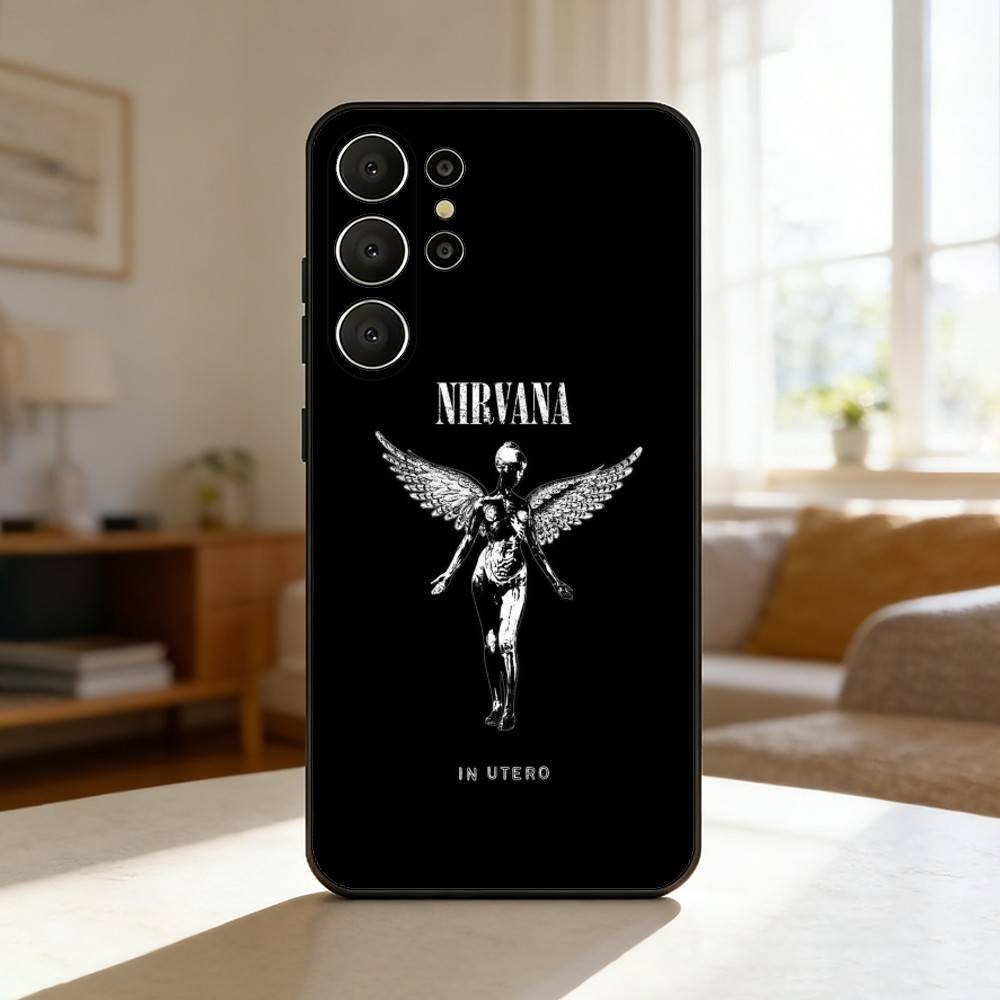 L-Lamentably N-Nirvana R-Rock Band Phone Case For Samsung S26,S25,S24,S21,S22,S23,S30,Ultra,S20,FE,Lite,10,9,Black Cover Samsung S30Ultra5G