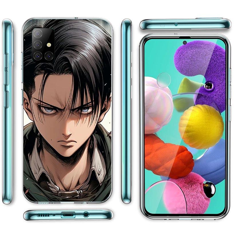 A-Attack On T-Titan Levi Phone Case For Samsung Galaxy A12 A52S A42 A32 A22 A51 A50 Note 20 Ultra 10 S10 Plus A71 A70 A31 A30 A1