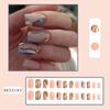 Long Square Fake Nials White Edge Nail Tips Fashion False Nails  Women Girls
