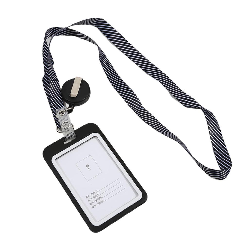 Lanyards Credential Holder Transparent Retractable Badge Reel with Lanyard Nurse Accessories for Work Removable ID Card Holder