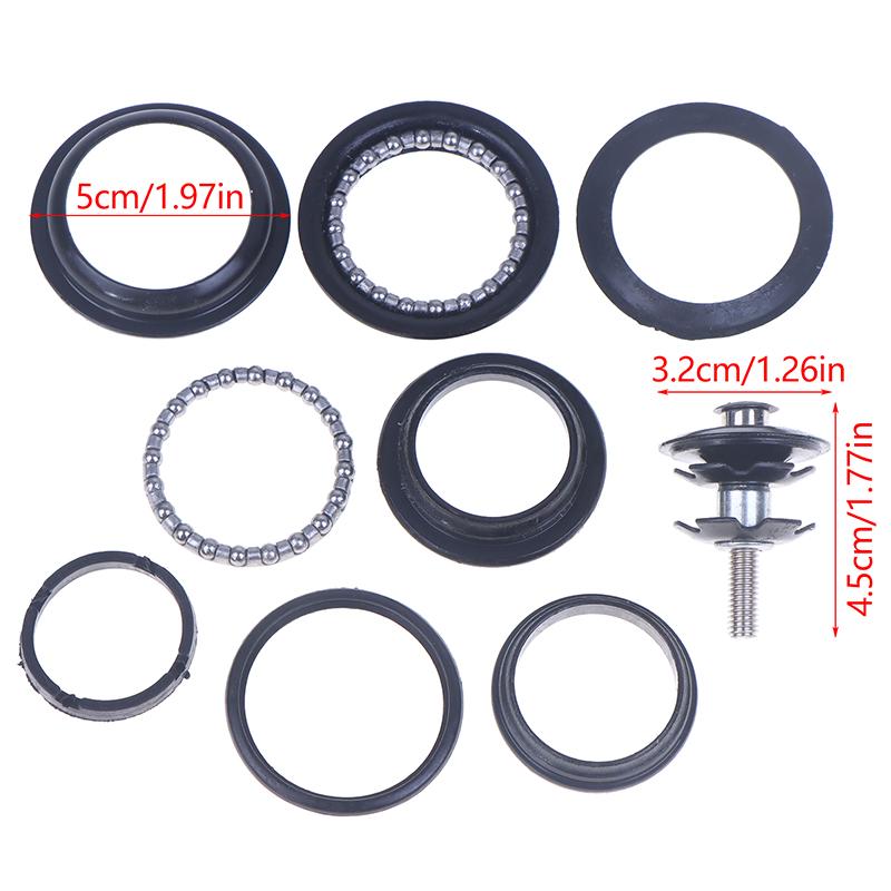 Bike Fork Bike Parts Road Bike Black Alloy 44mm 1 1/8  Bike Threadless Headset Head-Tube Bike External Headset Parts чёрный