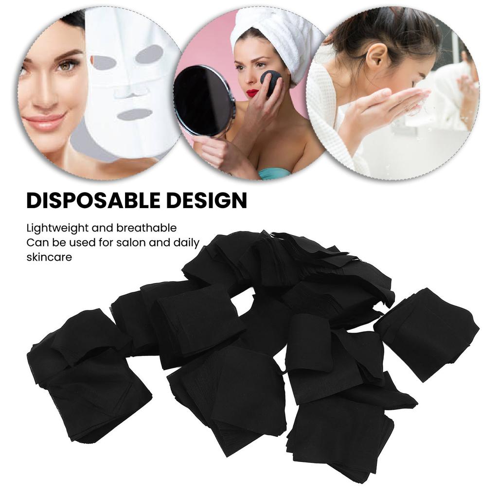 1200 Sheets Black Cotton Makeup Pads Disposable Strong Absorption Face Cotton Cosmetic Pads for Skin Care