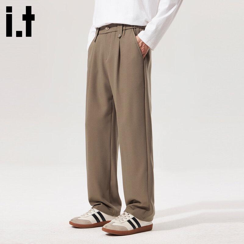 CHOCOOLATE Men's Vintage Drape Loose Casual Trousers