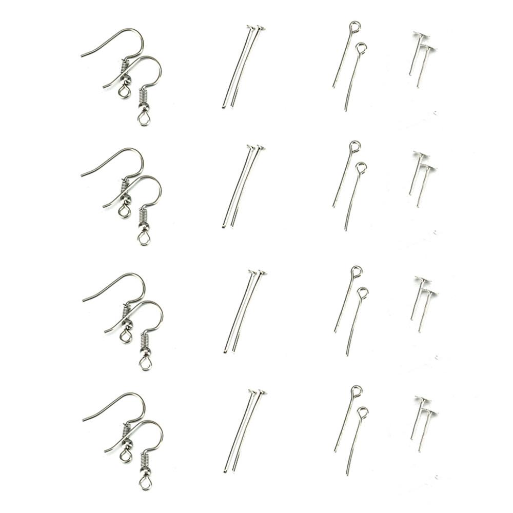 Verpackte Ohrringe Zubehör DIY Handgemachte Ohrringe Flacher Boden Nadel Ohrhaken 9-Zeichen-Nadel
