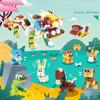 Non-Toxic 12-In-1 City Creativity Jungle Animals Zoo Insect Spider Dragonfly Ladybug Bee Model Building Blocks Bricks Collectible Toys
