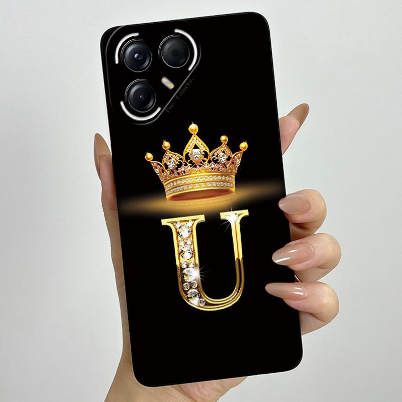 For Tecno Pova 7 Pro Ultra 5G Case Luxury Crown Letter Silicone Soft Phone Case For Tecno Pova7 Pro Ultra Shockproof Back Covers