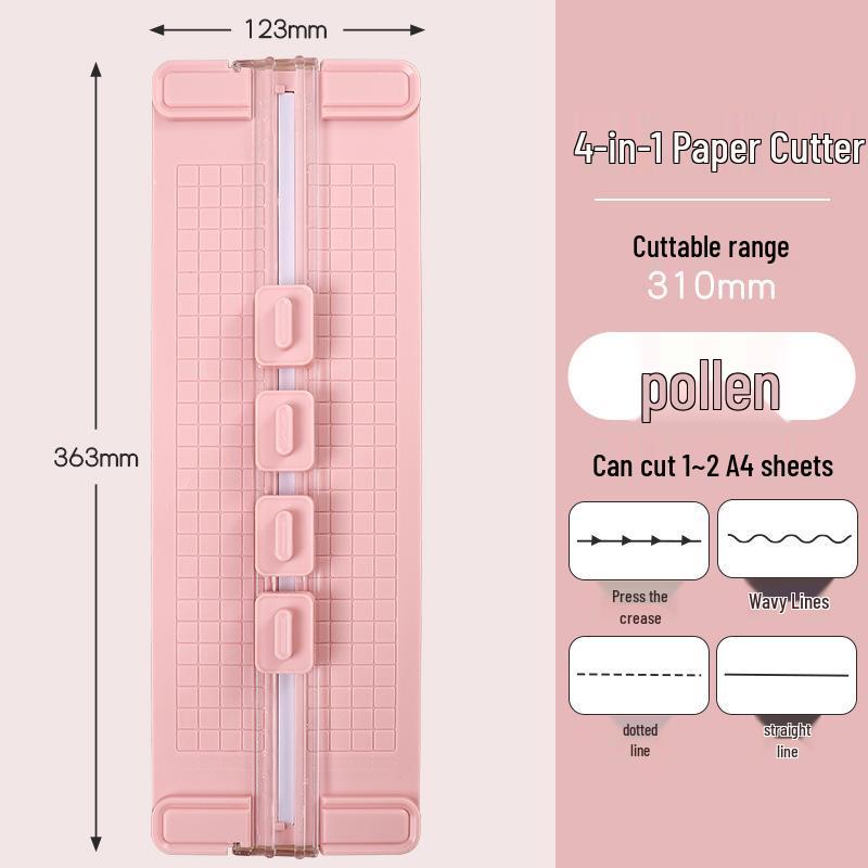 4-in-1 A4 Paper Trimmer: Portable, Multi-functional Cutter for Students & Offices