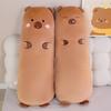 3 Sizes Cartoon Capybara Long Body Plush Pillow Cotton Stuffed Chubby Capybara Throw Pillow Kawaii Bedroom Decor Kids Gift