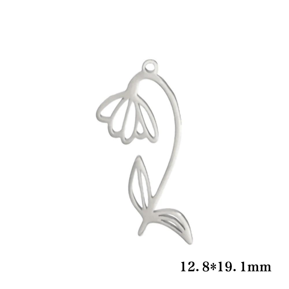 

Teamer 5pcs/Lot Birth Month Flower Pendant Stainless Steel Gold Color Charms For Necklace Bracelet Jewelry Making Wholesale 2026