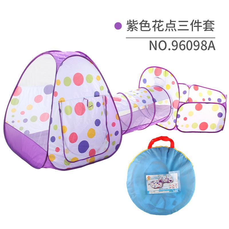 

Children S Tent Indoor And Outdoor Foldable Climbing Game House 3-In-1 Storage Ocean Ball Pool Tunnel Tent Toys