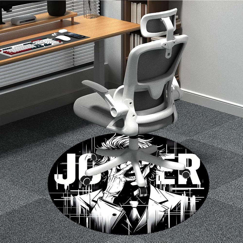1pc Joker Artwork Office Round Area Rug, Under Office Chairs Bedroom Living Room Home Decor a0926052