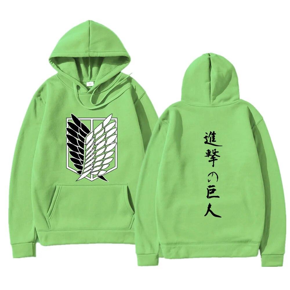 Attack on Titan Hanorace de modă unisex Hanorace cu glugă cu glugă unisex Anime japonez Pulovere Topuri Shingeki No Kyojin Haine cu glugă unisex