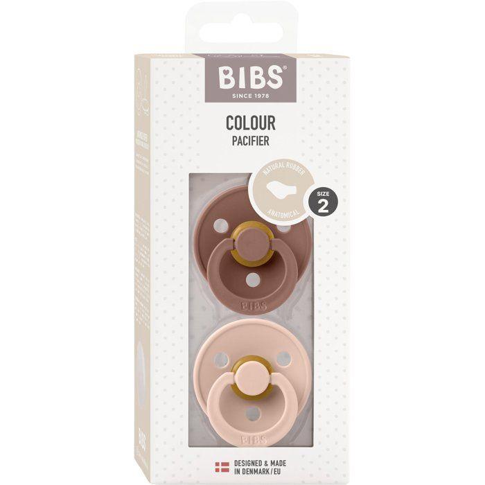 Sucette bébé - BIBS - Colour - Embout anatomique - Pack de 2 - Caoutchouc naturel - Taille 2 Blush Woodchuck