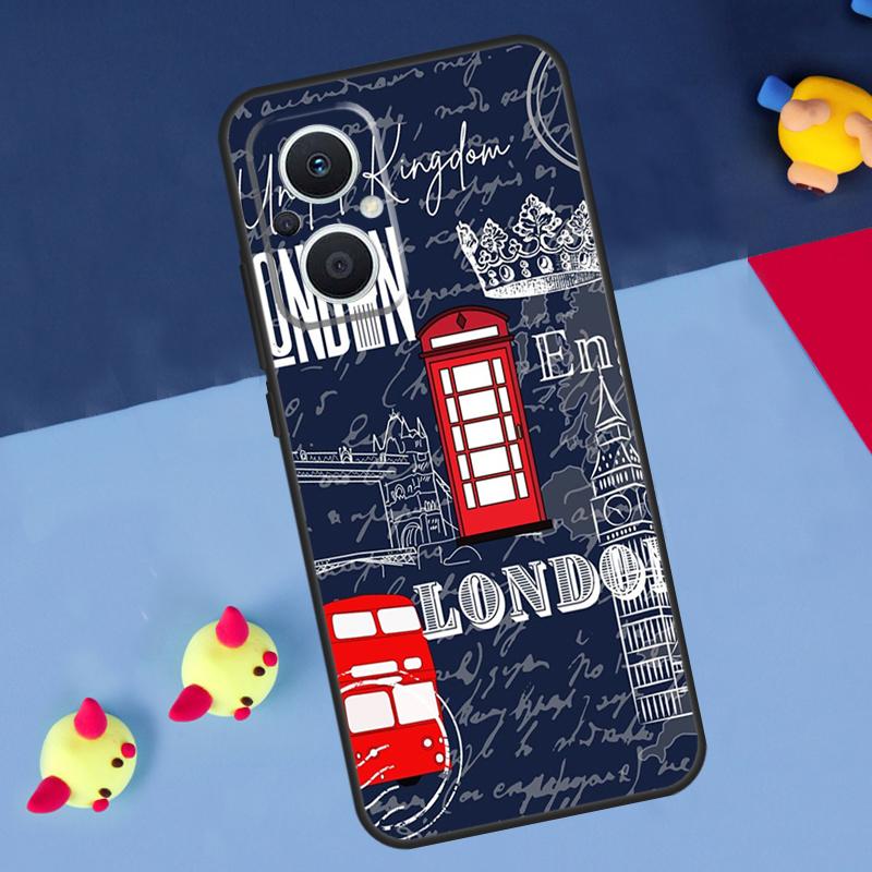 London Bus England Big Ben For OPPO Reno 14 13 12 11 10 Pro 11F 12F 13F 14F 7 8 Lite 8T OPPO Find X9 X5 X6 X8 Pro Case