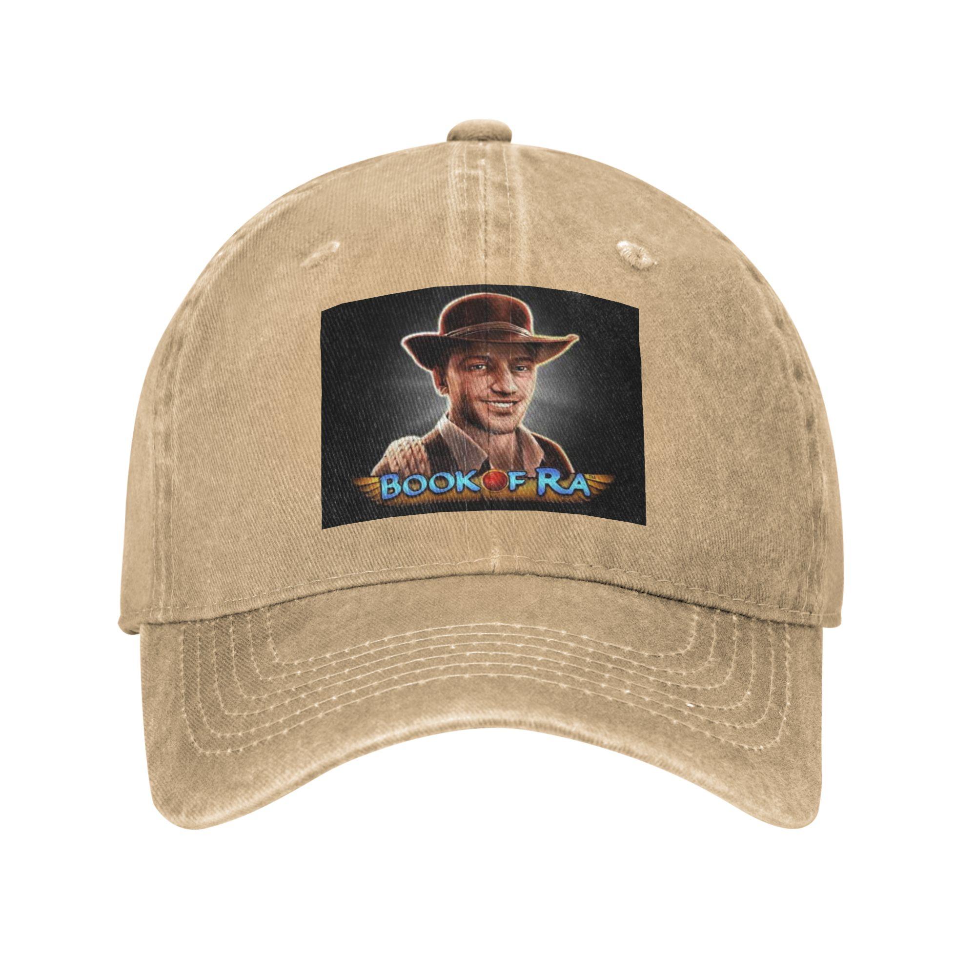 

Book of Ra Washed Denim Cap Casual Baseball Caps Adjustable Hat Summer Unisex Baseball Hats One Size