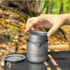 TOMSHOO Titanium Tea Mug with Tea Strainer Outdoor Camping Titanium Tea Mug with Wooden Side Handle
