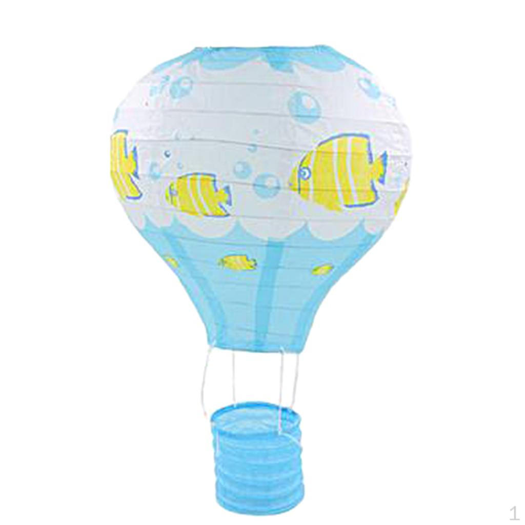 

12 Air Balloon Lampshade Paper Lantern , Party Feast Decoration, 9 Colors #4