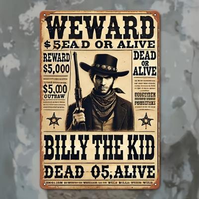 Cowboy Wild West Retro Metalen Blikbord Wanddecoratie 20x30cm Huis Bar Kunst