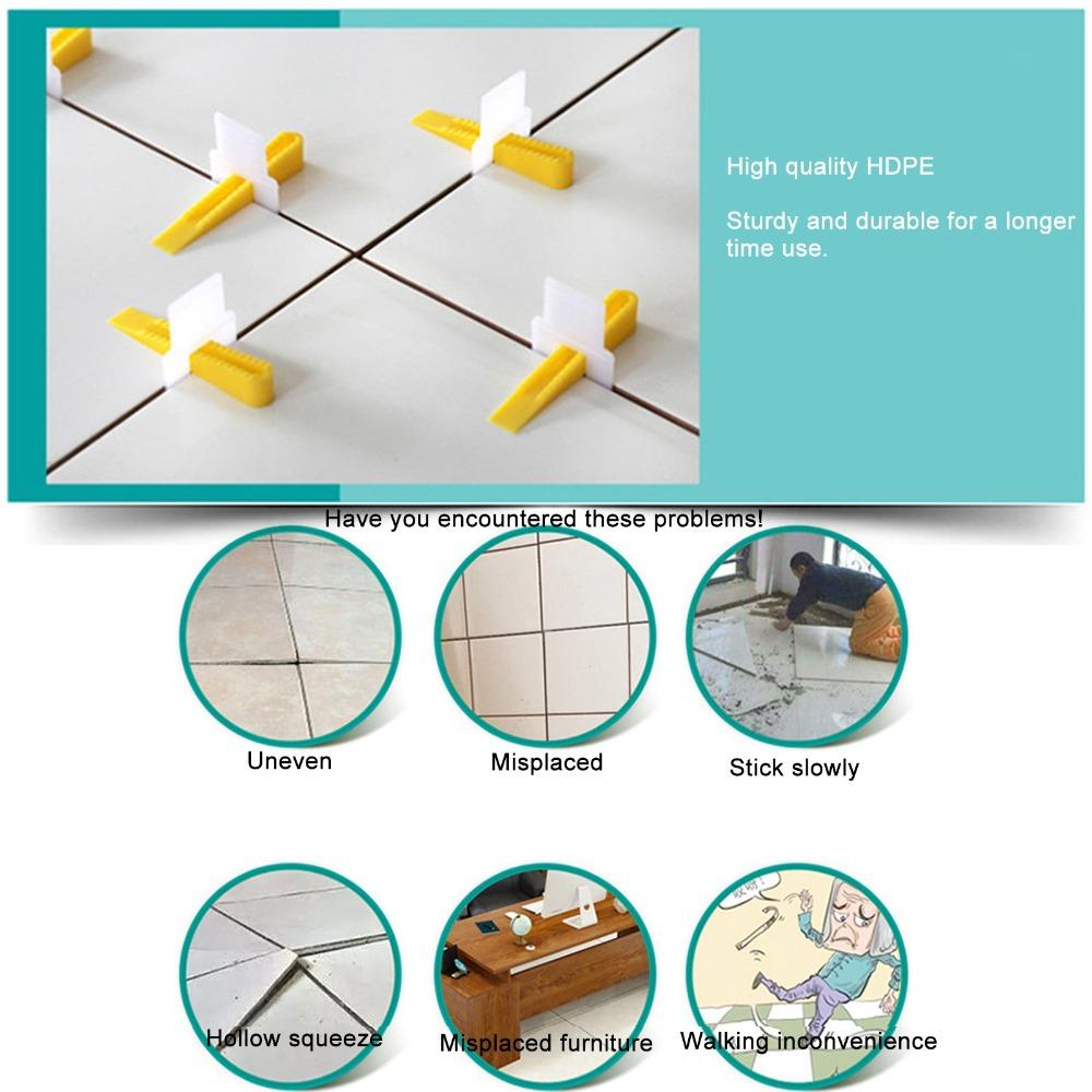 100Pcs HDPP Tile Leveler Wedges Yellow Ceramic Tile Leveler For Floor Construction