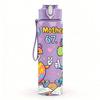 1PC Happy Mothers Day Cute Character Pattern 750ml Color Plastic Sports Water Bottle Leakproof Flip Straw Lid Suitable for Sports Office Home Use