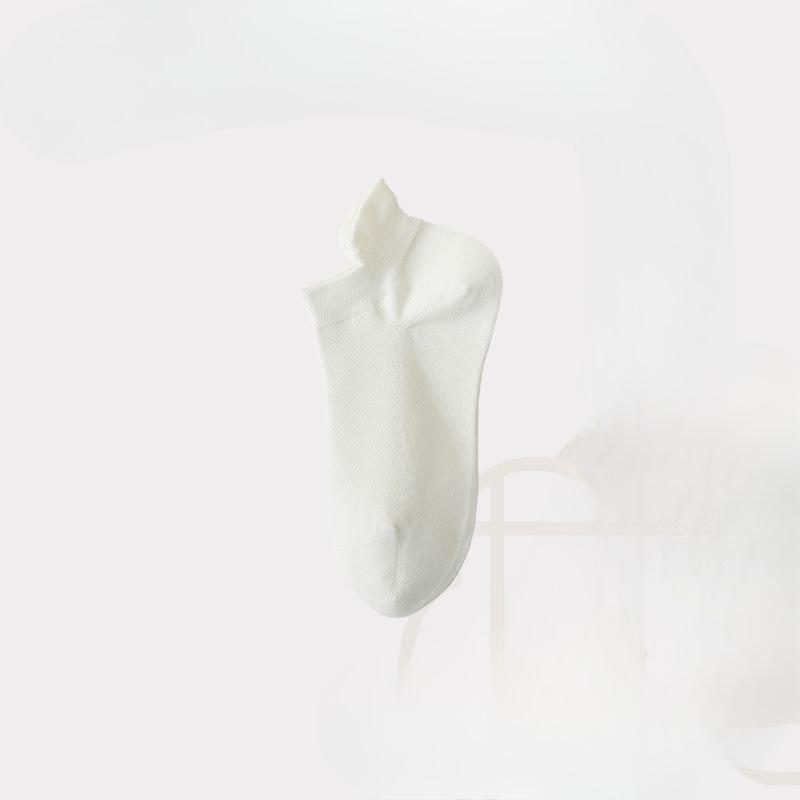 Sock Children's All-cotton Summer Style Boneless Thin Style Boat-shaped Women's Socks That Do Not Come Off, Pure Color Short-tube Cotton Socks
