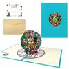 3D Pop-up Christmas Card with Custom Envelope and Hot Stamping