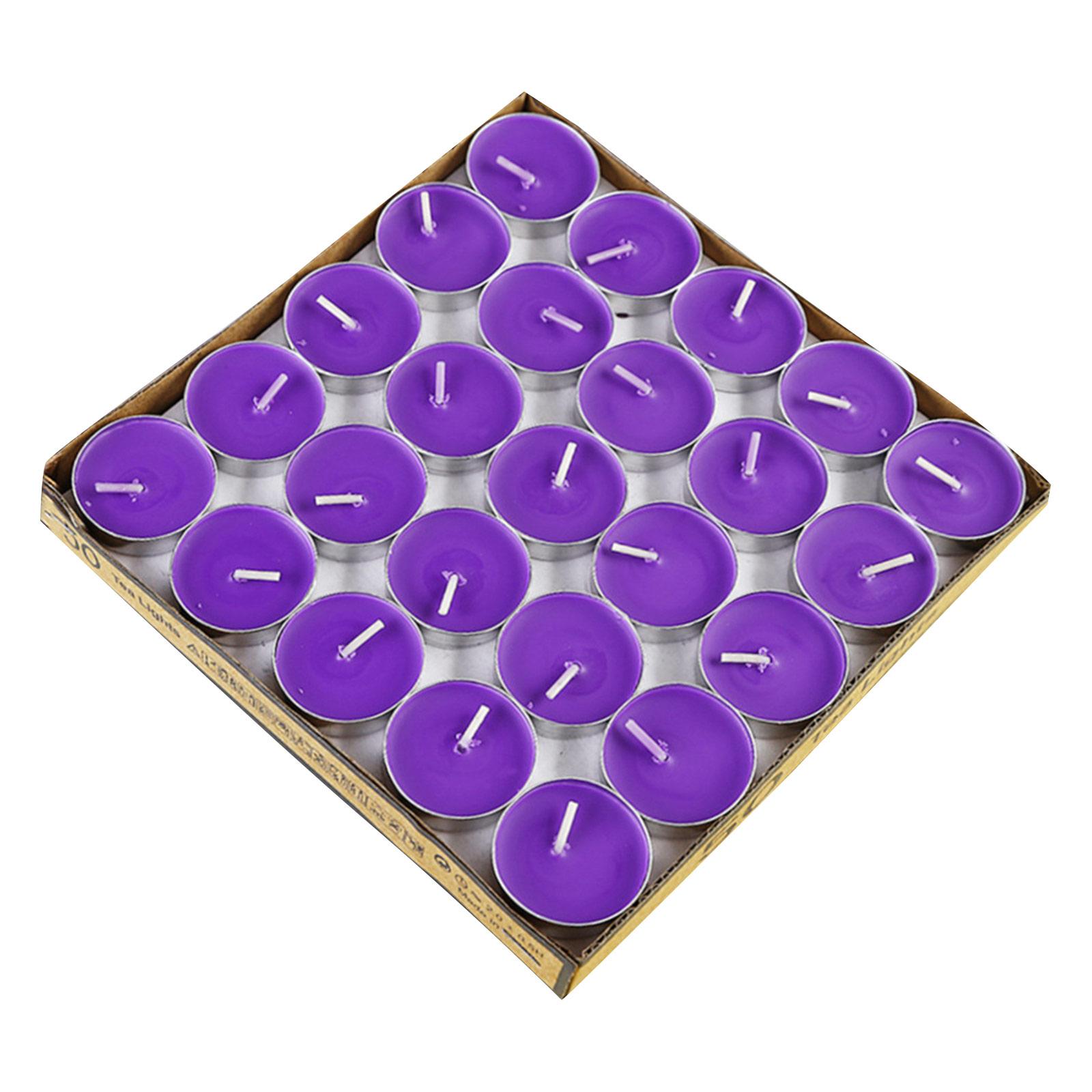 Round Boxed Candles for Tabletop Decoration and, 50 Pack One Size фиолетовый