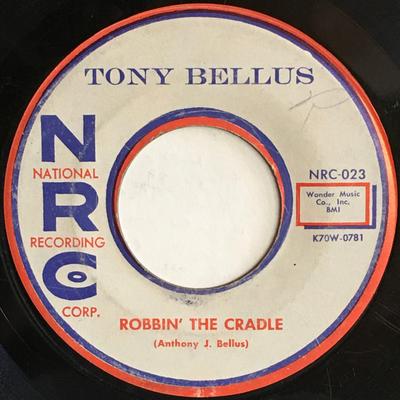 Disc de 7 inch TONY BELLUS - Robbin' The Cradle / Valentine Girl NRC023 National Record 1959 US Rock Folosit