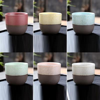 Ciotola da tè in ceramica Kung Fu Tazza da caffè Trasformazione in forno Tazza da acqua opaca Retro Ceramica grezza Casalingo Creativo Stoviglie