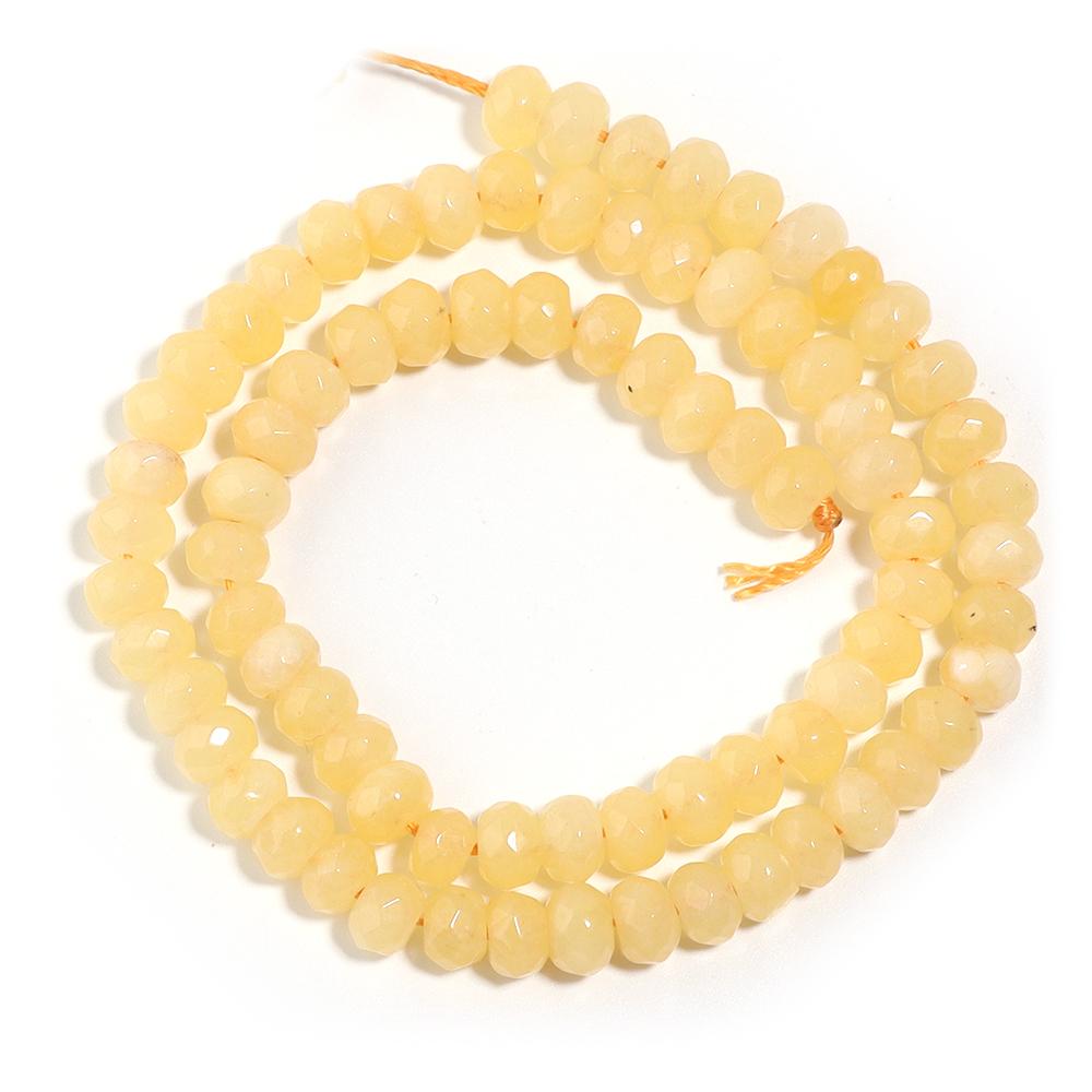 1 Strand 6x4mm Faceted Abacus Beads Colorful Natural Stone Beads Loose Bead For Jewelry Making DIY Loose Beads Bracelet Necklace