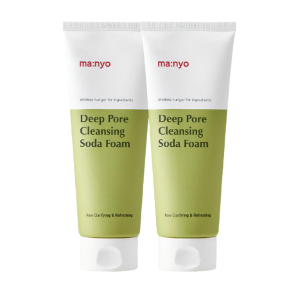 

Manyo Factory Pure & Deep Газированная пенка для умывания 150 мл Набор из 2 шт. - Очищение пор и успокаивающее средство для умывания лица