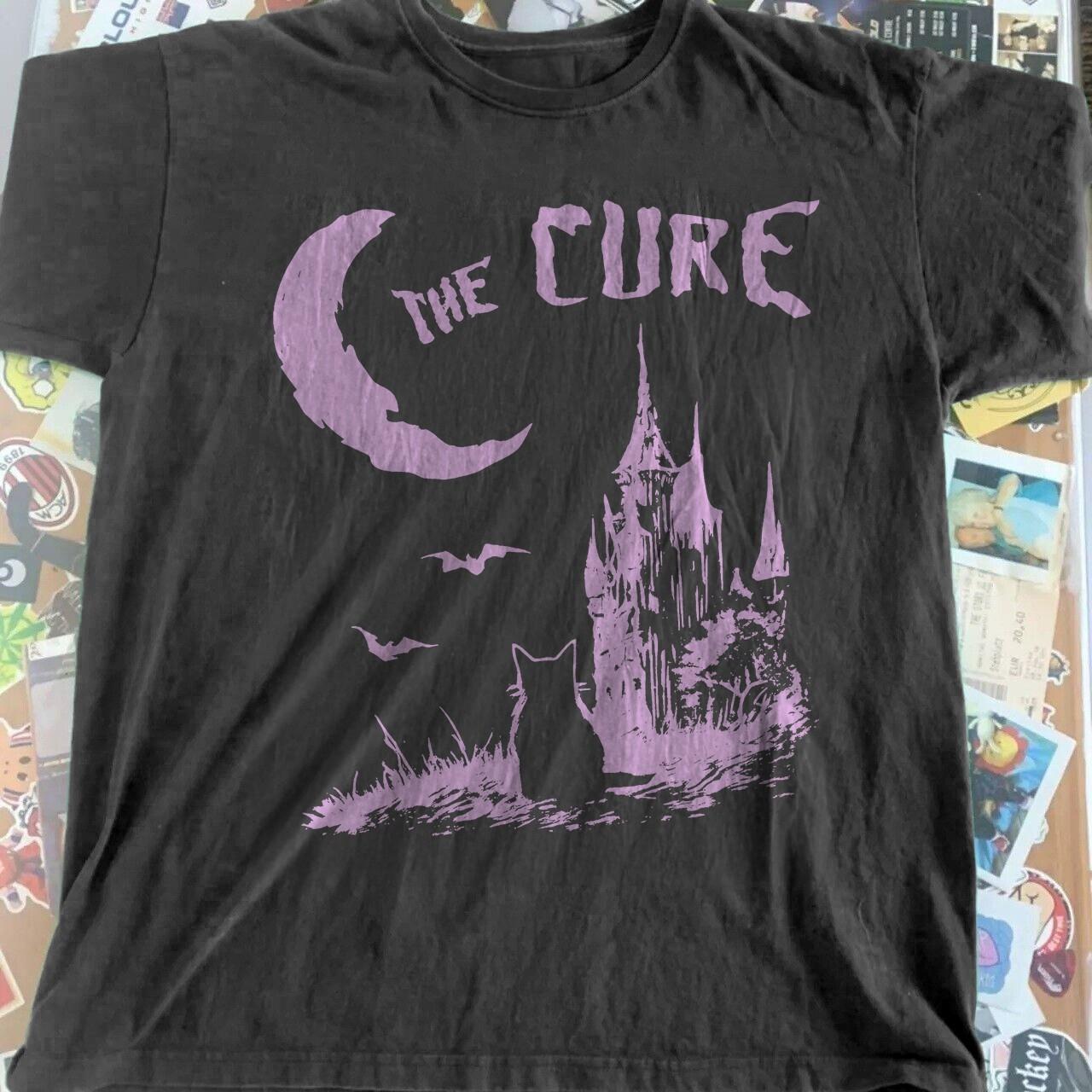 The Cure Cat Halloween Vintage Style, The Cure 90s Unisex Black Cotton T-Shirt S