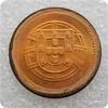 Antique Portuguese 1920 Brass Commemorative Silver Dollar Coins