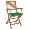 Maison Exclusive - Chaises pliantes avec coussins, 8 pièces, en bois d'acacia massif