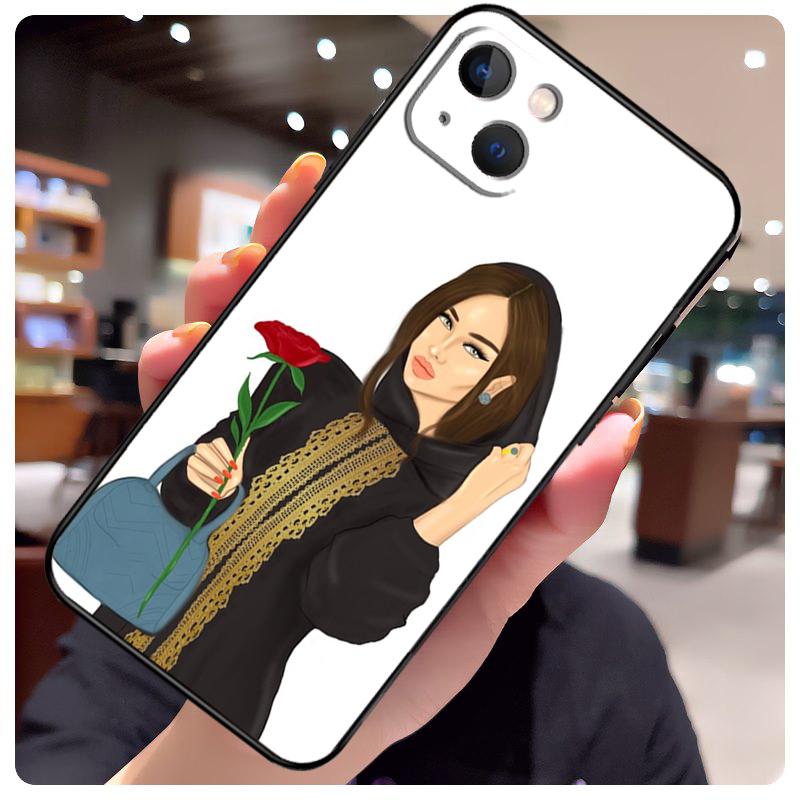 Muslim Islamic Arabic Hijab Girl Case For iPhone 17 Pro Max 15 14 13 11 12 16 Pro Max mini 15 16 Plus 16e 17 Air Phone Cover