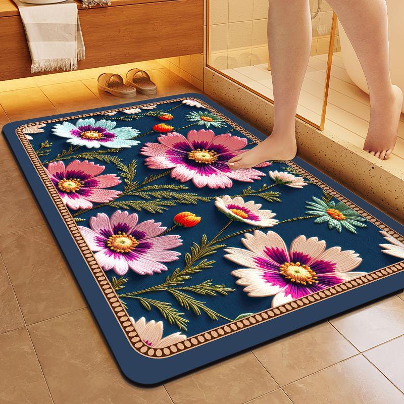 Entrance Mat Bathroom Entrance Door Mat Non Slip Absorbent Wear-resistant Floor Mat Kitchen Mat