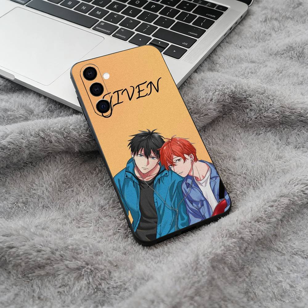 Given- BL- Anime Ritsuka Mafuyu Sato Soft Silicone phone Case for Samsung Galaxy A73/A71/A72/A70/A53/A52/A51 - Black