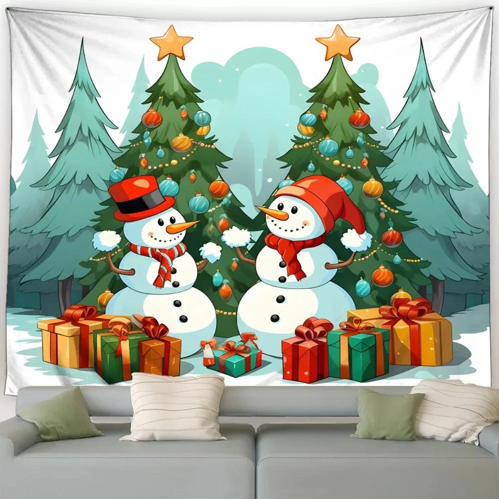 Crăciun Drăguț Om de Zăpadă Pom de Crăciun Tapiserie Dormitor Sufragerie Acasă Decor de Crăciun