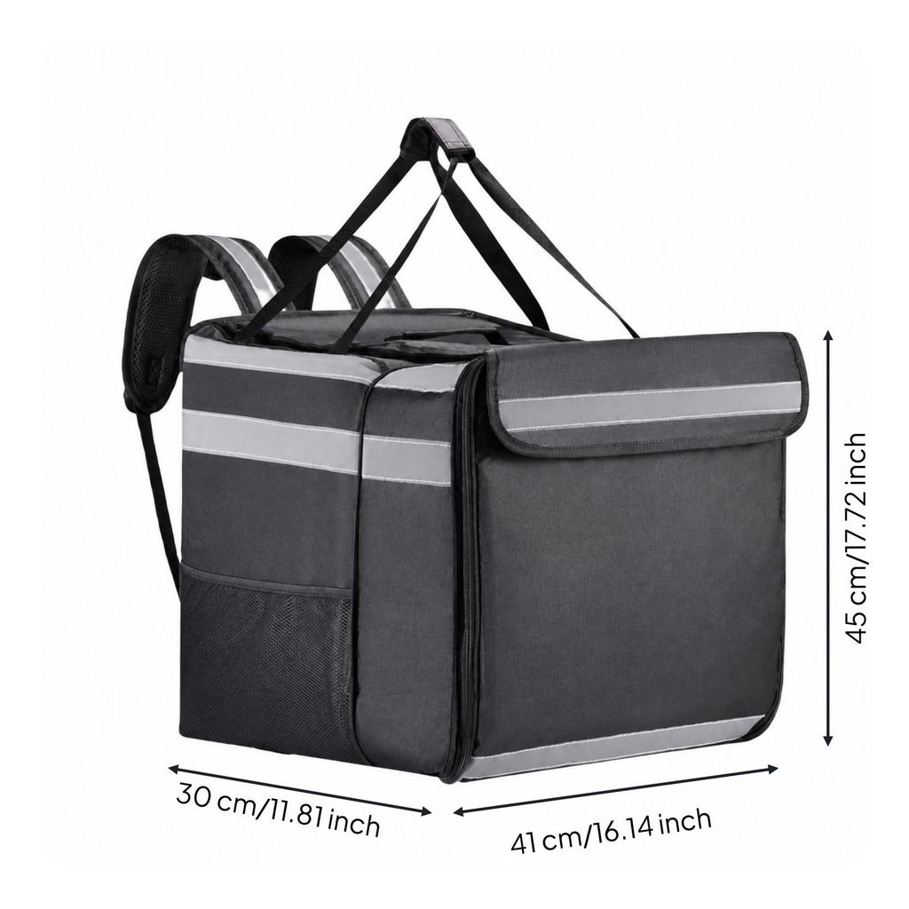 Food Delivery Bag Collapsible Insulated Backpack with Dividers Takeout