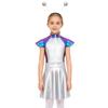 Girls Alien Costume Set Cap Sleeves High Waist Design A-Line Dress Outer Space Cutie Outfit Hair Hoop Included