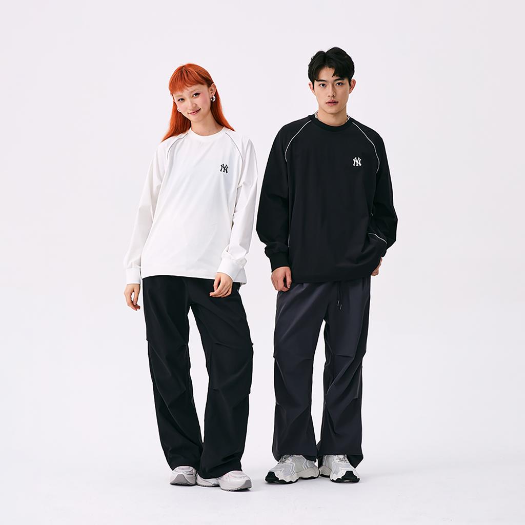 New MLB New York Yankees Basic Collection SS25 Casual Pants Men's Black 3AWPB0851-50BKS