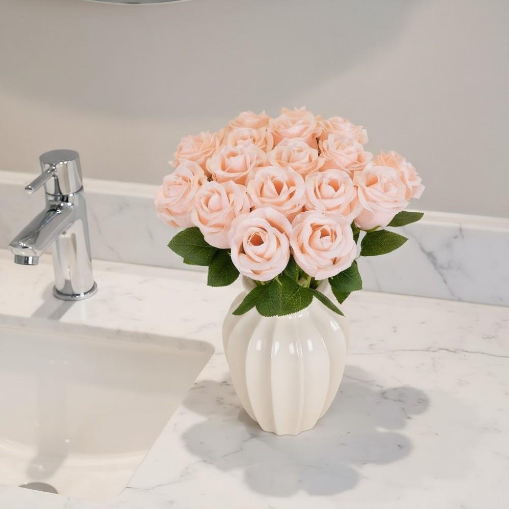 Silk Rose Simulation Flowers Small Bundle Artificial Flowers Home Decoration  Photography Props