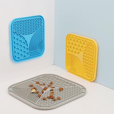 Haustier Leckmatte Slow Food Pad Hund Premium Leckmatte mit Saugfuß Hund Leckmatte Langsames Fressen Anti-Verschlucken Matte