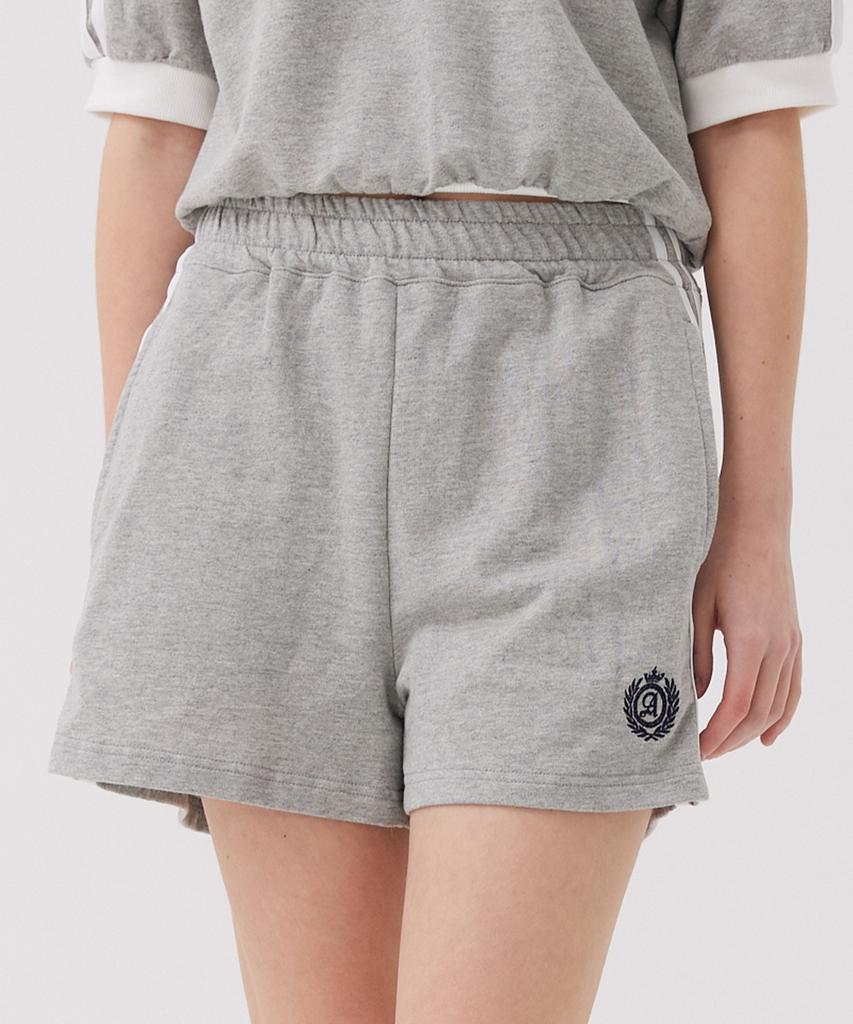 AWESOME STUDIO Line Color Block Shorts Melange Grey